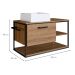 Gabinete Suspenso com Cuba Angel 1 PT Preto e Mel 80 cm