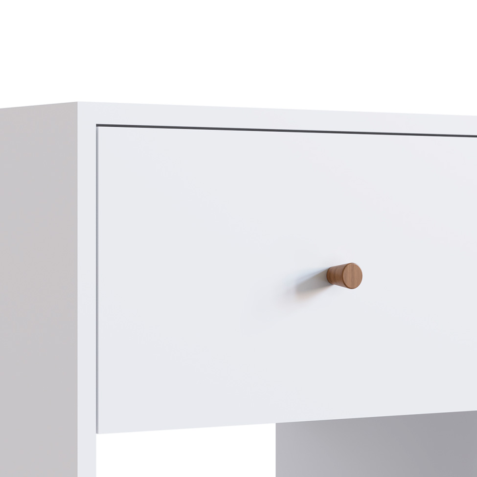 Mesa de Cabeceira Romena 1 Gaveta Branca