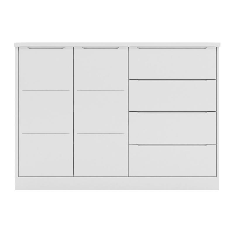 Cômoda Infantil Pietra com 2 Portas e 4 Gavetas Branco - PR Baby