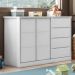 Cômoda Infantil Pietra com 2 Portas e 4 Gavetas Branco - PR Baby