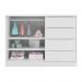 Cômoda Infantil Pietra com 2 Portas e 4 Gavetas Branco - PR Baby
