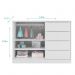 Cômoda Infantil Pietra com 2 Portas e 4 Gavetas Branco - PR Baby