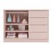 Cômoda Infantil Pietra com 2 Portas e 4 Gavetas Rosê - PR Baby