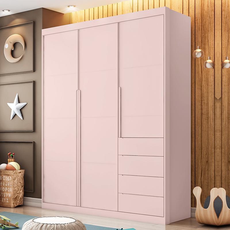 Guarda Roupa Infantil Pietra 3 Portas e 4 Gavetas Rosê - PR Baby