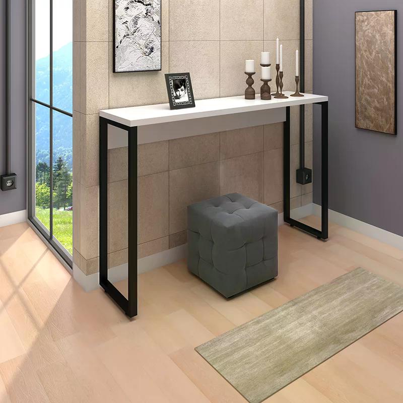 Aparador para Sala de Estar Office Industrial 120 Branco - PR Móveis