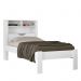 Cama Solteiro Invicta com Baú Branco - PR Móveis