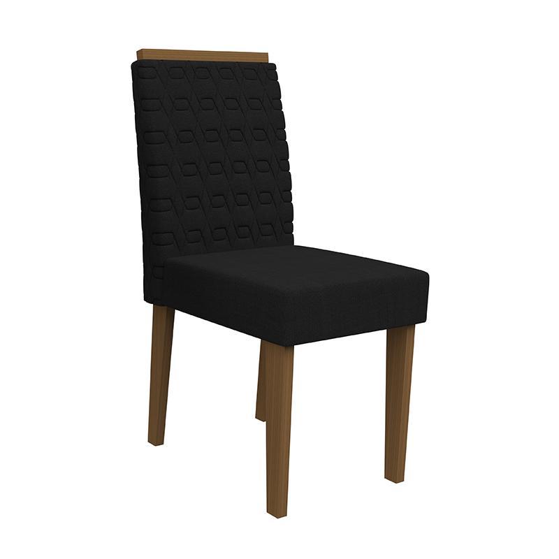 Conjunto 2 Cadeiras Berlim Imbuia/Preto - PR Móveis