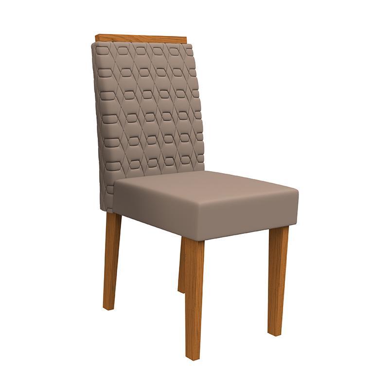Conjunto 2 Cadeiras Berlim Ipê/Marrom - PR Móveis  