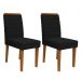Conjunto 2 Cadeiras Berlim Ipê/Preto - PR Móveis