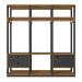 Guarda Roupa Modulado Closet Completo Titan Preto Velluto/Freijó - PR Móveis