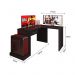 Mesa de Canto para Computador Desk Gamer DRX-9000 Preto Black - PR Móveis