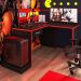 Mesa de Canto para Computador Desk Gamer DRX-9000 Preto/Vermelho - PR Móveis