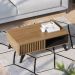 Mesa de Centro Jeri Ripada Noce Milano/Preto - PR Móveis