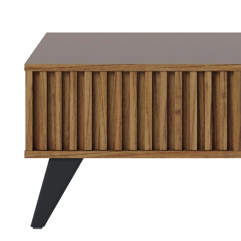 Mesa de Centro Jeri Ripada Noce Milano/Preto - PR Móveis