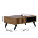 Mesa de Centro Jeri Ripada Noce Milano/Preto - PR Móveis