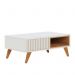 Mesa de Centro Jeri Ripada Off White/Freijó - PR Móveis