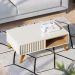 Mesa de Centro Jeri Ripada Off White/Freijó - PR Móveis