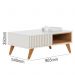 Mesa de Centro Jeri Ripada Off White/Freijó - PR Móveis