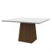 Mesa de Jantar Jasmin 135x135 Imbuia/Off White - PR Móveis