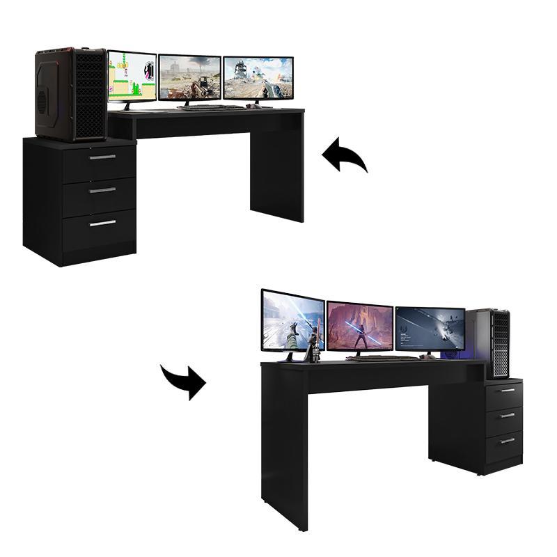 Mesa para Computador Desk Gamer DRX-5000 Preto Black - PR Móveis 