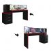 Mesa para Computador Desk Gamer DRX-5000 Preto/Vermelho - PR Móveis 