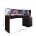 Mesa para Computador Desk Gamer DRX-5000 Preto/Vermelho - PR Móveis 