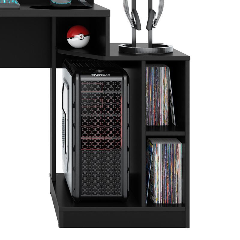 Mesa para Computador Gamer Play Preto - PR Móveis