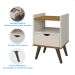 Mesa De Cabeceira Estilo Retrô Alice Para Quarto Off Freijo Prado Moveis