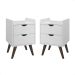Mesa De Cabeceira Vintage Luxo Ótimo Acabamento Kit 2 Acabamento Ultravioleta Cor Branco