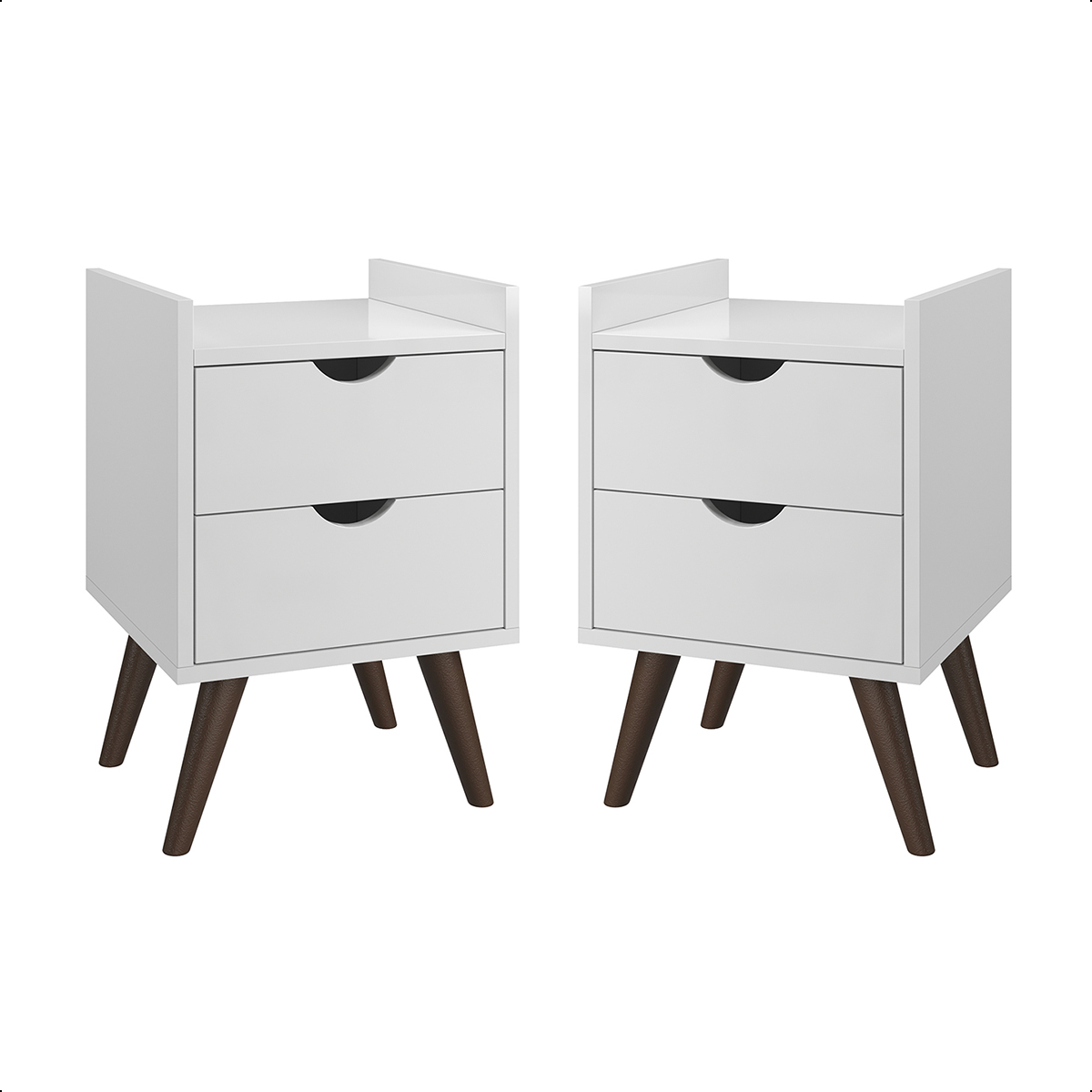 Mesa De Cabeceira Vintage Luxo Ótimo Acabamento Kit 2 Acabamento Ultravioleta Cor Branco