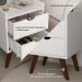 Mesa De Cabeceira Vintage Luxo Ótimo Acabamento Kit 2 Acabamento Ultravioleta Cor Branco