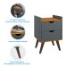 Mesa De Cabeceira Vintage Luxo Ótimo Acabamento Kit 2 Acabamento Ultravioleta Cor Cinza