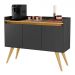 Aparador Buffet Retro Com 3 Portas Com Pés 1,10x0,81 para Sala De Estar Jantar Luxo Gd