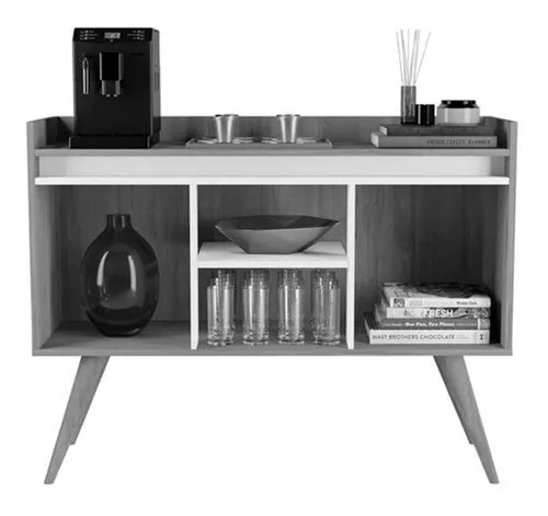 Aparador Buffet Retro Com 3 Portas Com Pés 1,10x0,81 para Sala De Estar Jantar Luxo Gd