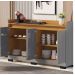 Buffet Aparador Cinza 4 Portas Cantinho do Café Moderno Rl 