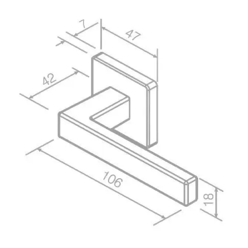 Fechadura Concept 409 Interna Quadrada Zamak Cromado - Pado