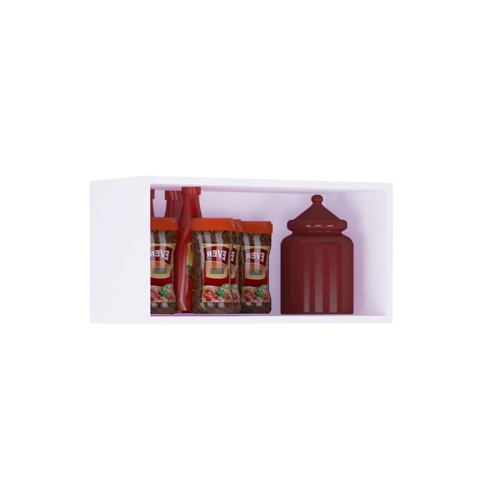 Armário Aéreo de Cozinha para Geladeira 60 cm Maitê Branco - Pallazio