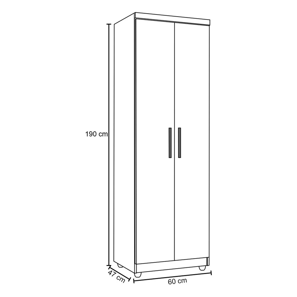 Armário Multiuso 2 Portas Mirella Branco - Pallazio