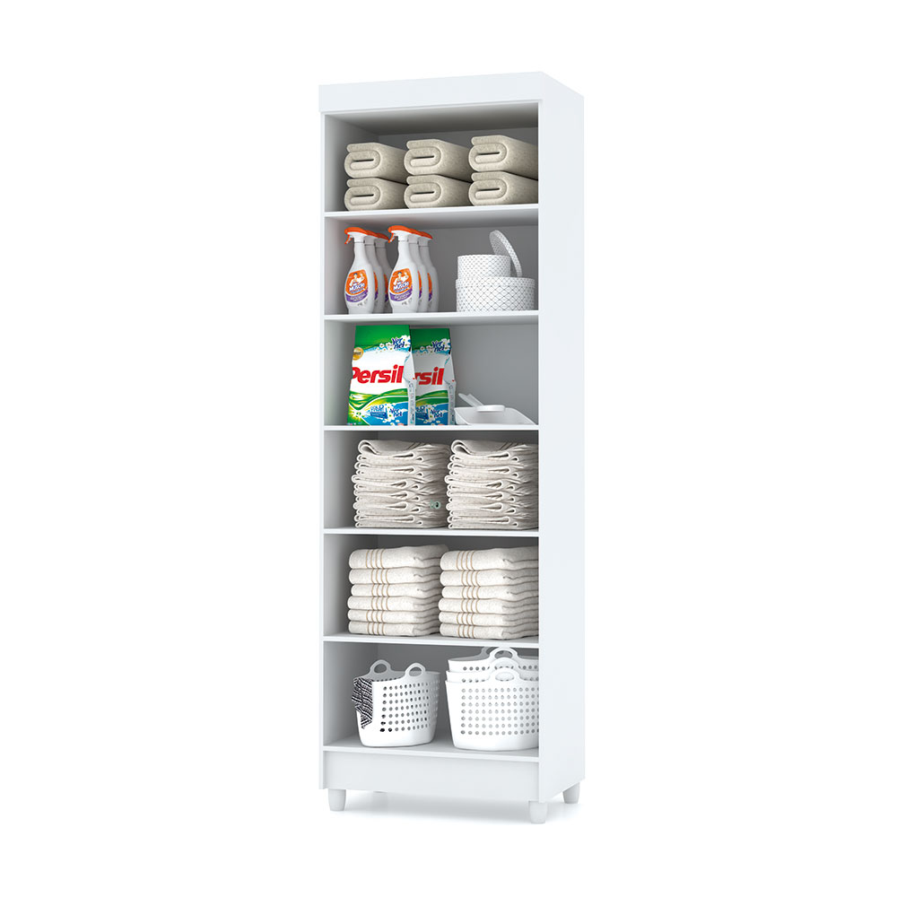 Armário Multiuso Lavanderia 02 Portas Aline Branco - Pallazio