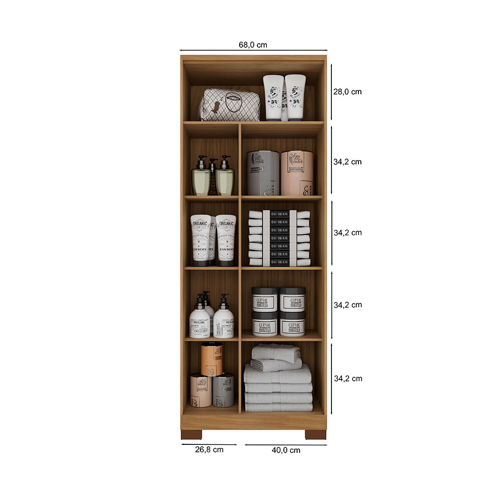 Armário Multiuso Lavanderia Organizador Dora Carvalho/Off White - Pallazio