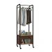 Armário Multiuso Roupeiro Industrial Lisboa Preto/Demolição 69cm - Pallazio