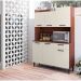 Armário de Cozinha Compacta 6 Portas e 1 Gaveta 121cm Florença Nogueira/Off White - Pallazio