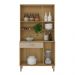 Armário de Cozinha Compacta 6 Portas e 1 Gaveta 90cm Baco Freijó/Vanilla - Pallazio
