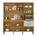 Armário de Cozinha Compacta 6 Portas e 3 Gavetas 182 cm Megan Freijó/Soft - Pallazio