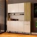 Armário de Cozinha Compacta 8 Portas e 1 Gaveta 161cm Dacar Freijó/Vanilla - Pallazio