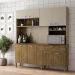 Armário de Cozinha Compacta 8 Portas e 1 Gaveta 182cm Seul Freijó/Vanilla - Pallazio