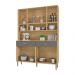 Armário de Cozinha Compacta 8 Portas e 2 Gavetas 121cm Gold Freijó/Grafite - Pallazio