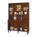 Armário de Cozinha Compacta 8 Portas e 2 Gavetas 121cm Gold Ripado Nogueira/Off White - Pallazio