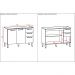 Balcão Gabinete para Cozinha 2 Portas e 3 Gavetas Tati Castanho/Off White - Pallazio