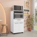 Balcão Multiuso para Forno Microondas 2 Portas e 1 Gavetão Duo Branco - Pallazio